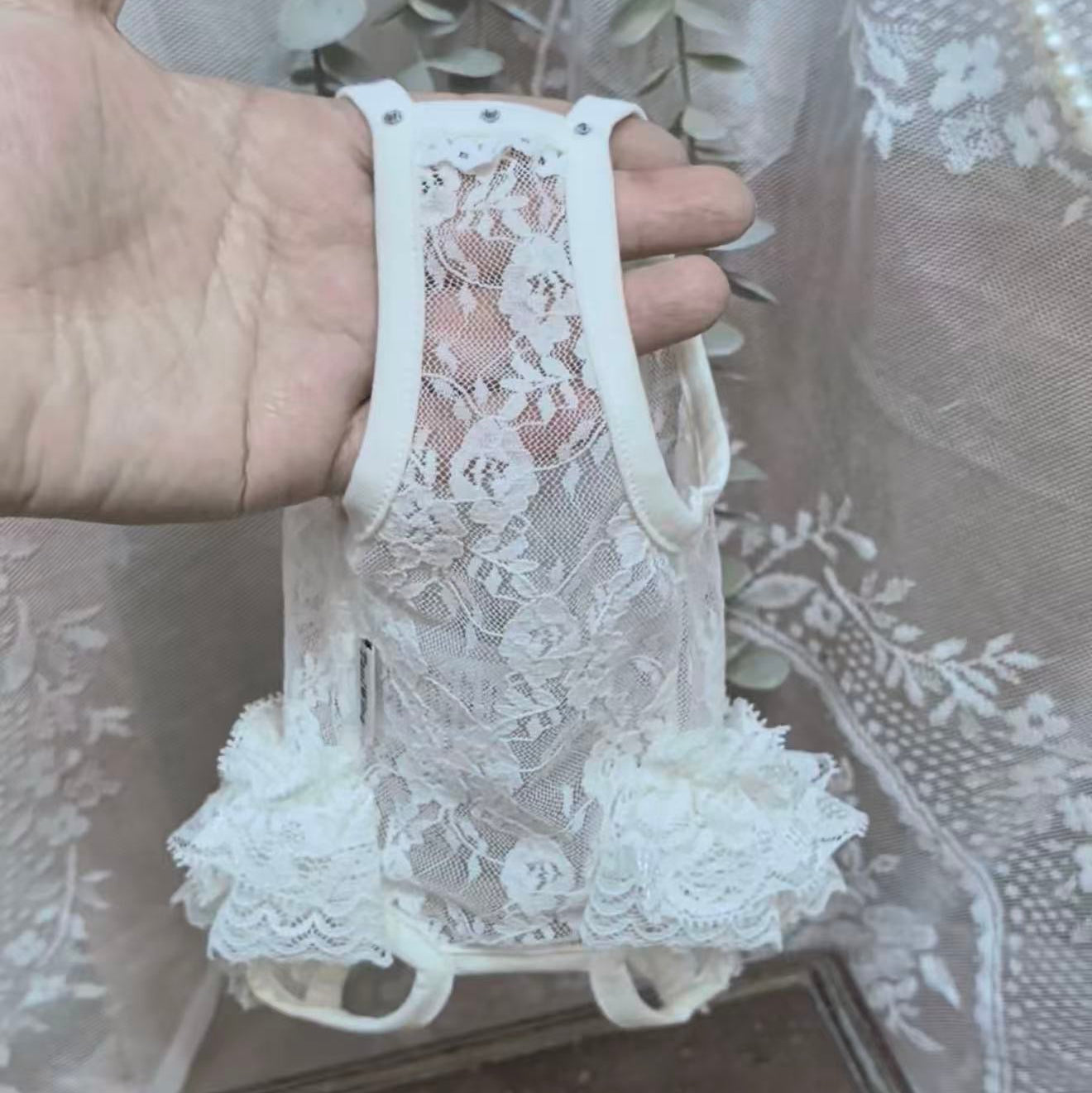 TaniWina Pearl Lace Elegant Romper