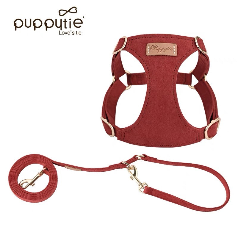 Puppytie Dog Leash and Harness Vest for Small Dogs – Adjustable Chest Strap for Puppies, Teacup Dogs, and Toy Breeds