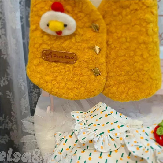 Elsamilu Cozy Chick Vest & Ruffle Shirt Set