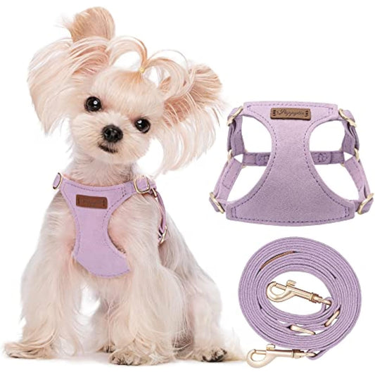 Puppytie多機能の犬の鎖を備えたプル犬のハーネス、ソフト調整可能なチョークエスケーププルーフペットハーネスベスト、ライト