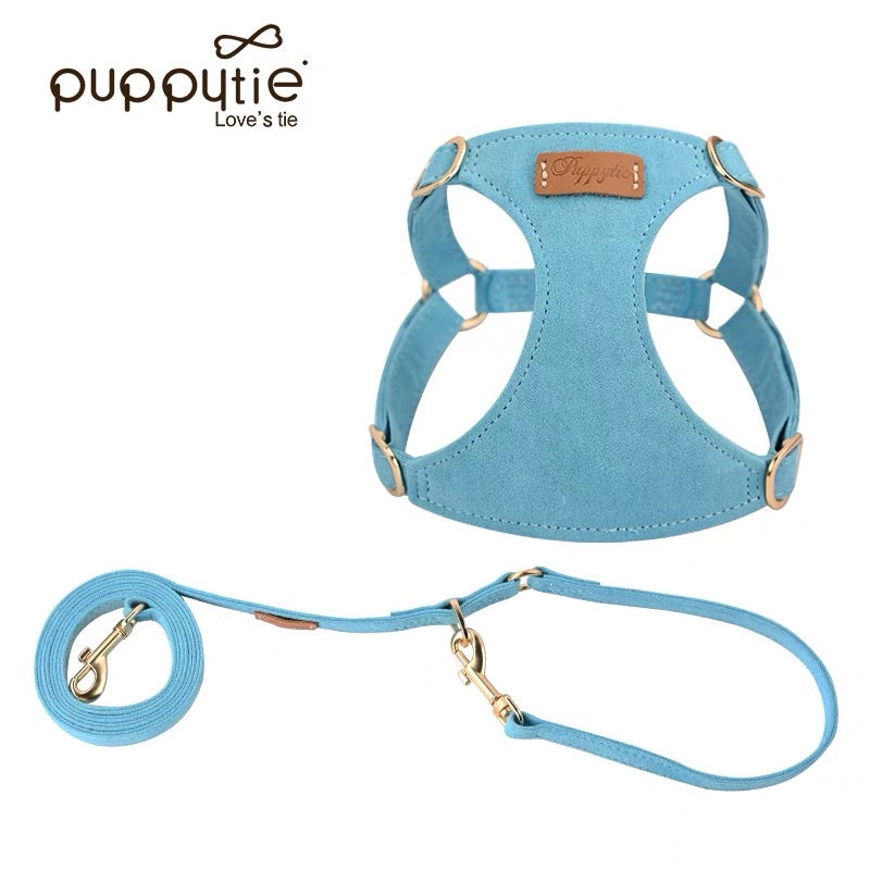 Puppytie Dog Leash and Harness Vest for Small Dogs – Adjustable Chest Strap for Puppies, Teacup Dogs, and Toy Breeds
