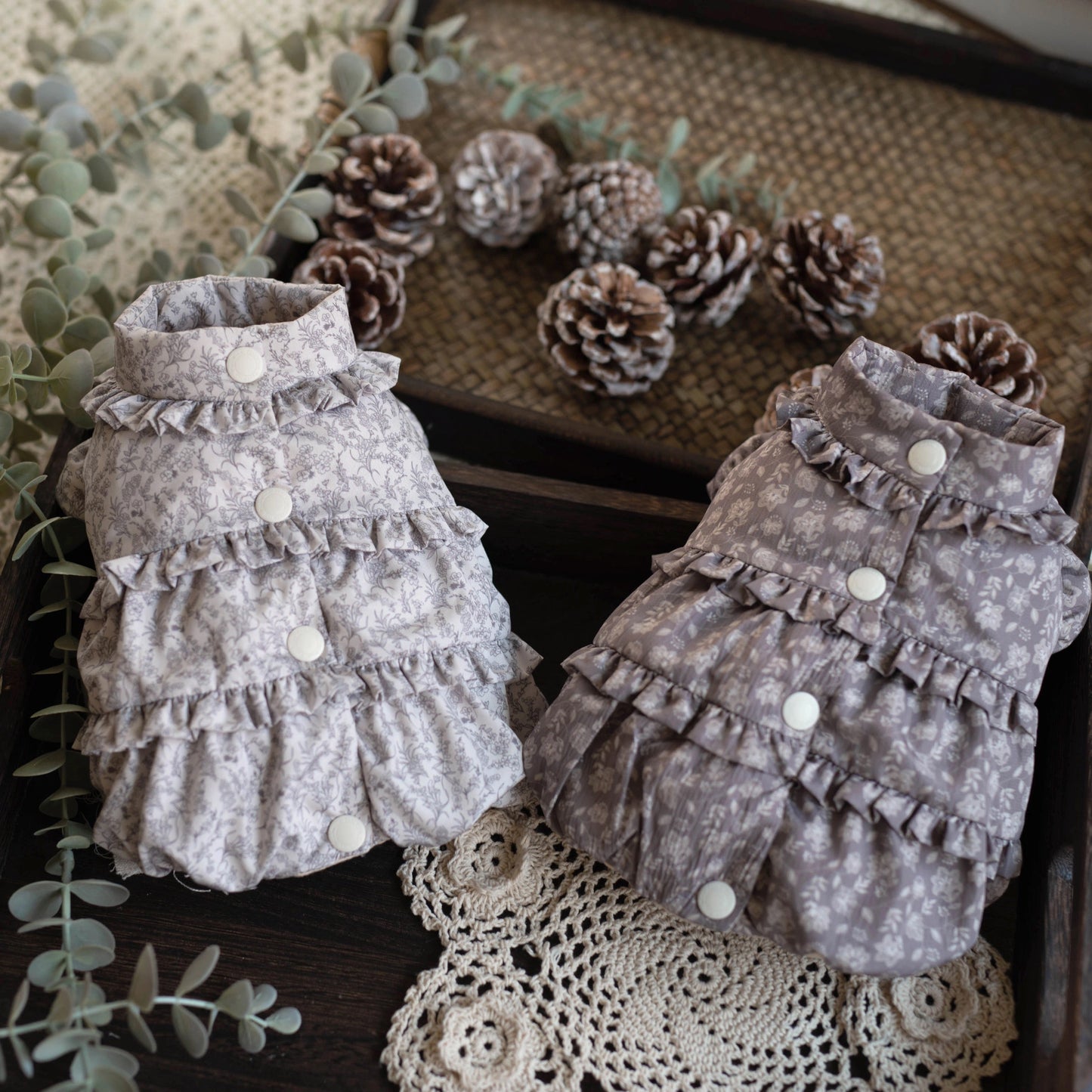 TaniWina Floral Frill Waterproof Down Coat Collection