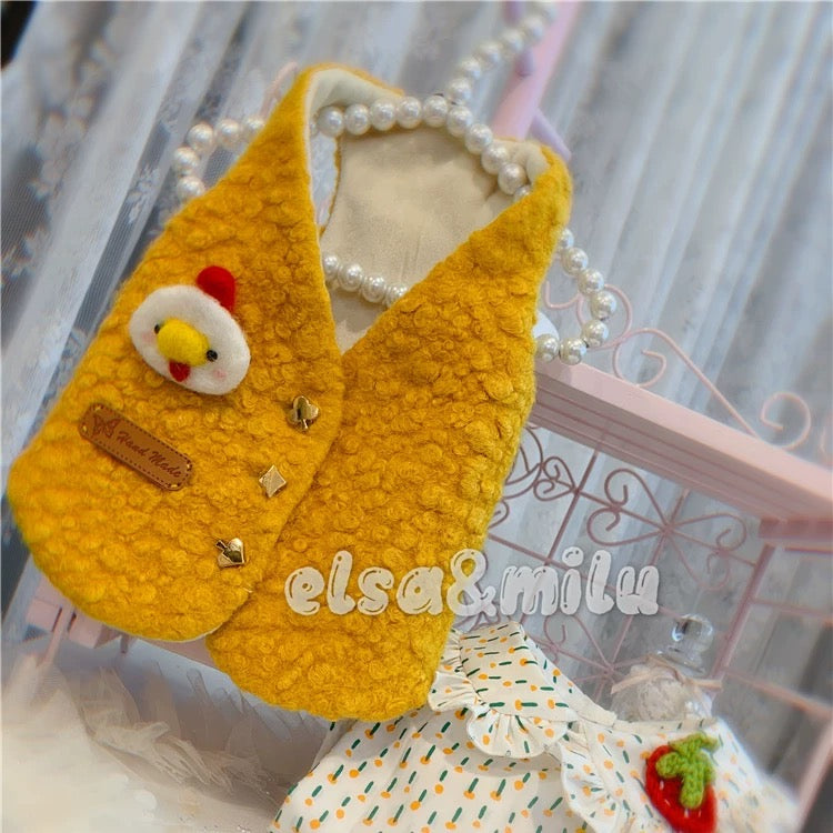 Elsamilu Cozy Chick Vest & Ruffle Shirt Set