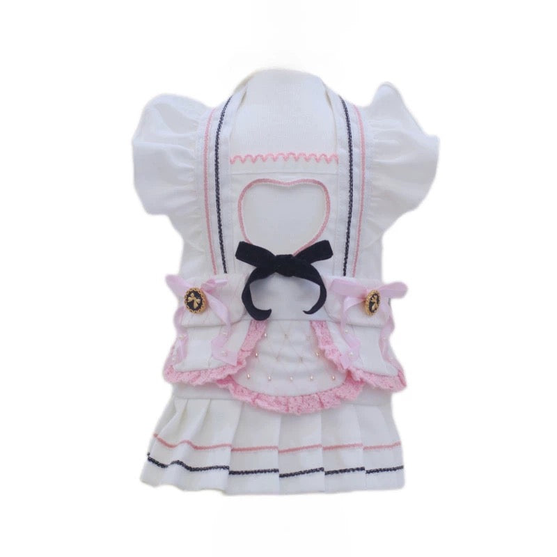 Elsamilu Sweetheart Cutout Pleated Dress (White Color)