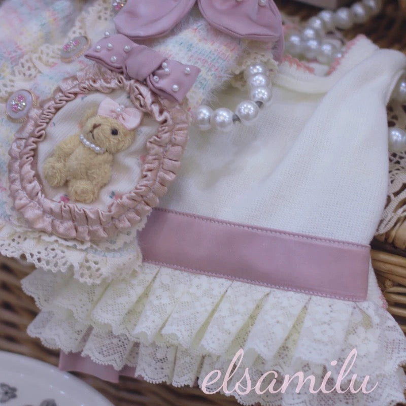Elsamilu Layered Knit One-piece Set | インナーセットニットワンピース