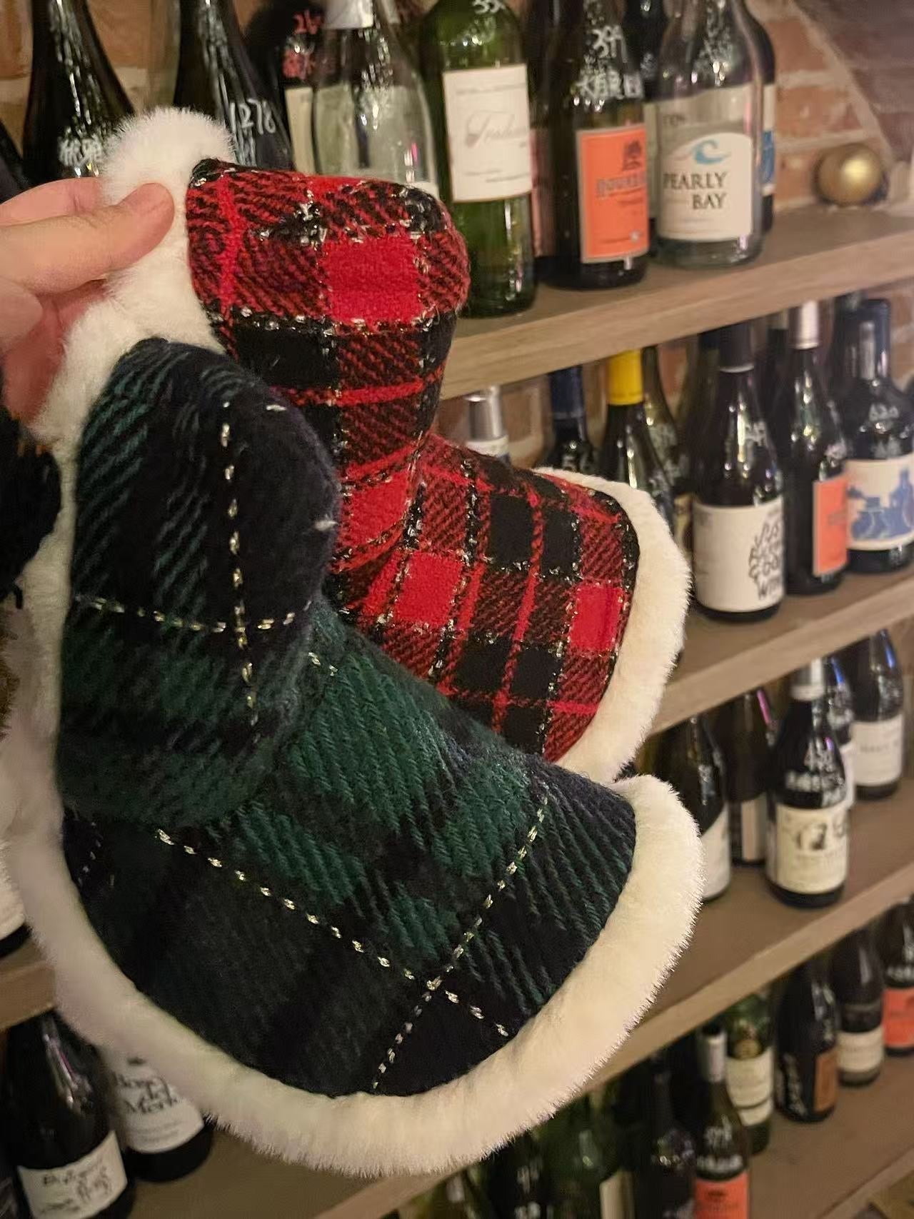 Autumn Bless メリーチェック柄リバーシブルペットマント | Merry Tartan Reversible Pet Cloak