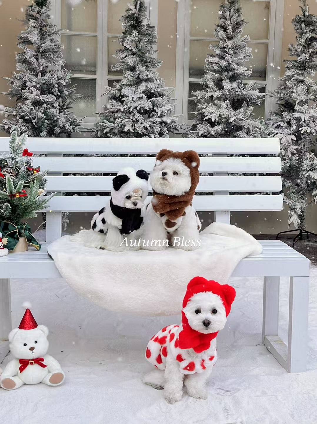 Autumn Bless の良いクリスマスイヤーマフフッドトリオ