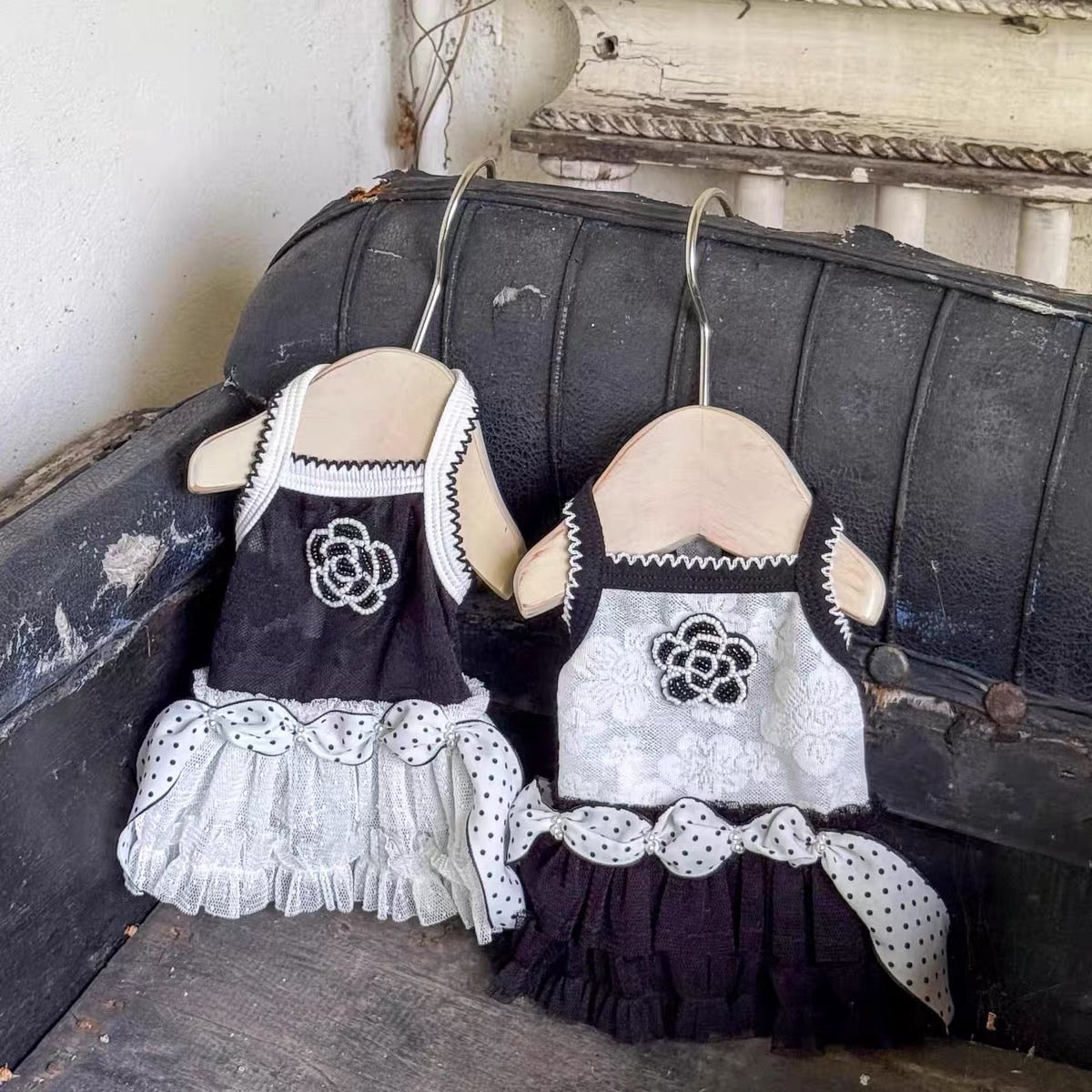 Fancy House Camellia Monochrome Tulle Dress for Small Dogs & Cats