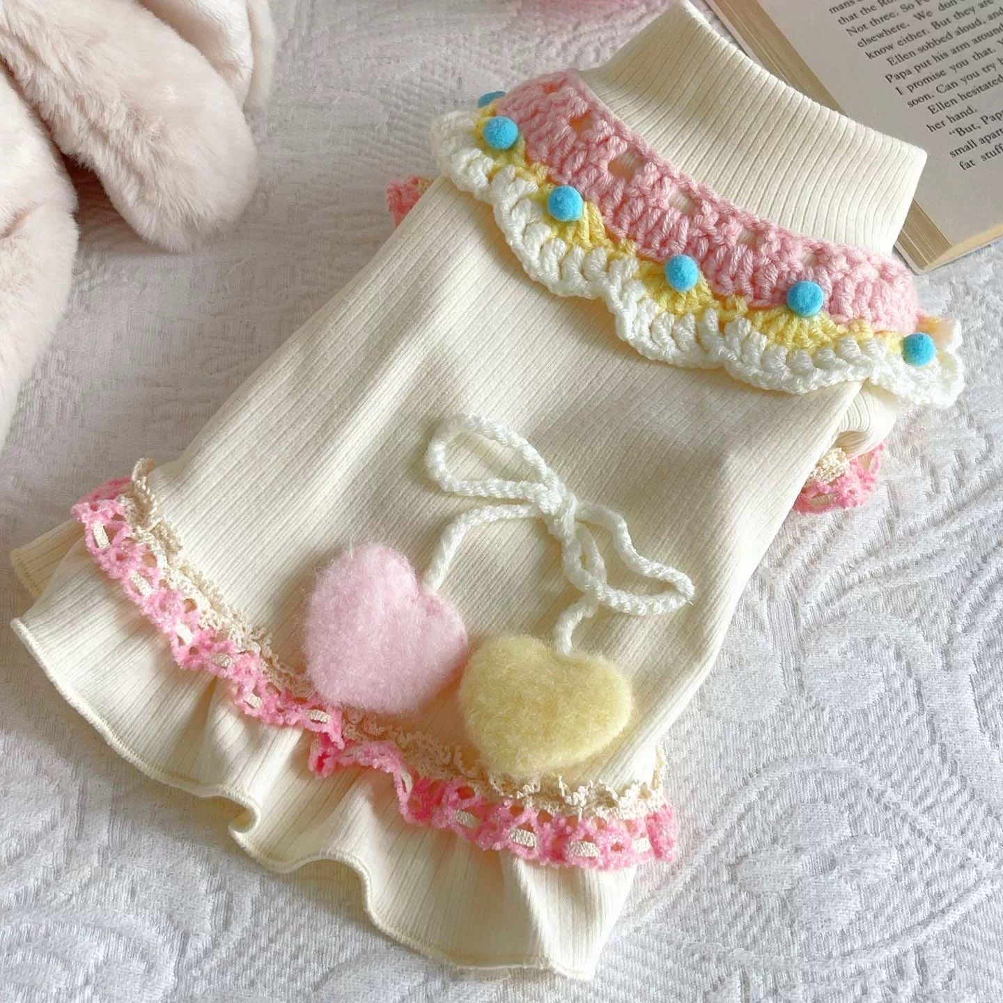 Autumn Bless パステルケーキフリルニットワンピース | Pastel Cake Frill Knit Dress