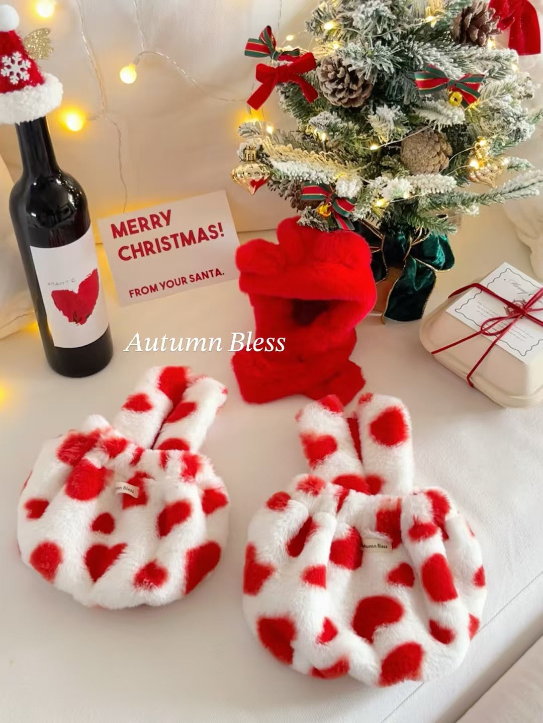 Autumn Bless の良いクリスマスファーリープリントドレスコレクション