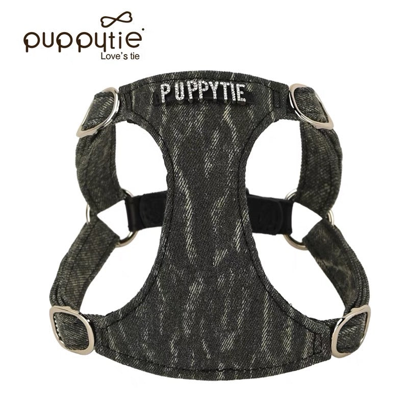 Puppytie Dog Harness Leash 세트-Teddy 및 Corgi와 같은 작은 개를위한 조끼 스타일 조절 가능한 가죽