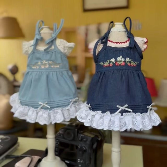 TaniWina タニウィナベリーガーデン刺繍デニムドレス｜ベリーガーデン刺繍デニムドレス