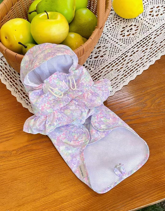 Autumn Bless パステルガーデン防風・防水・UVコート | PetalShield Waterproof Floral Coat