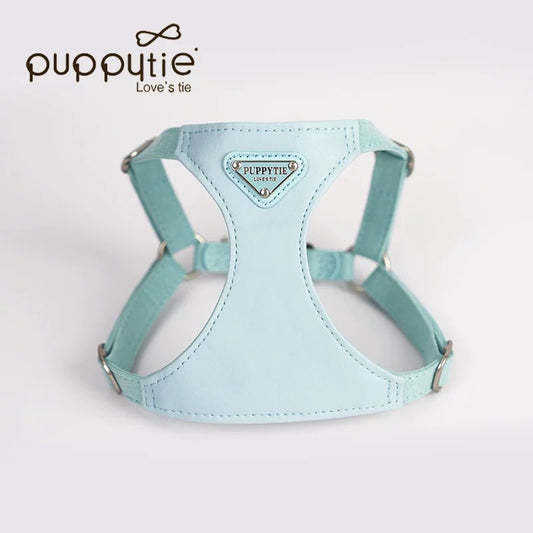 Puppytie多機能の犬の鎖を備えたプル犬のハーネス、ソフト調整可能なチョークエスケーププルーフペットハーネスベスト、ライト