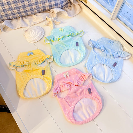 Fancy House Polka Lace Ribbon Pet Top