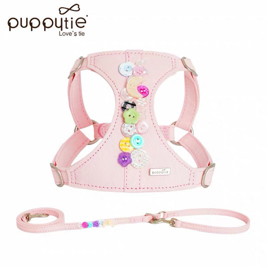 Puppytie Sweet Candy Button No Pull Dog & Cat Harness – Adjustable Vest Harness for Small Pets