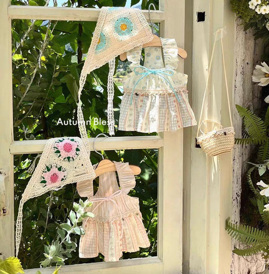 Autumn Bless ボヘミアン風クロシェヘッドスカーフドレス | Boho Crochet Head Scarf Dress