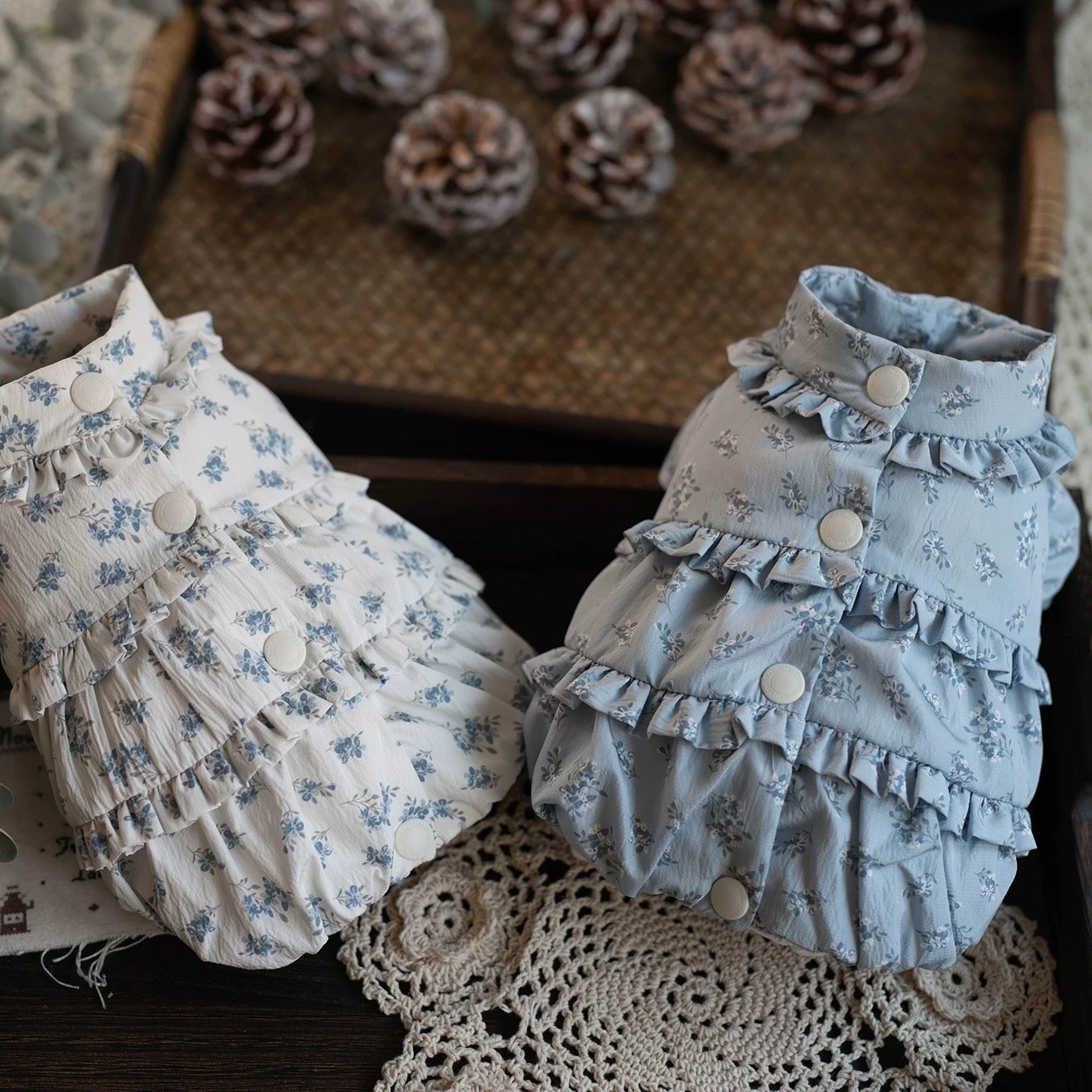 TaniWina Floral Frill Waterproof Down Coat Collection