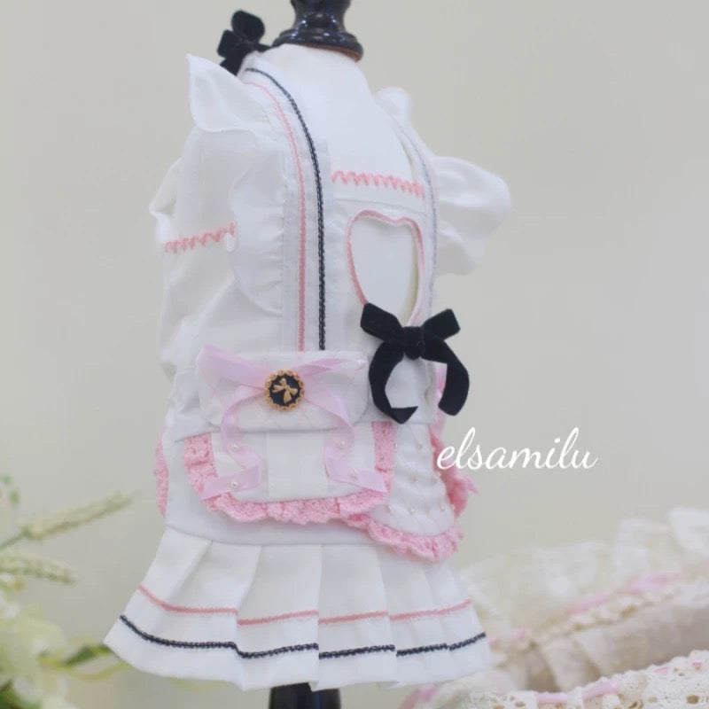 Elsamilu Sweetheart Cutout Pleated Dress (White Color)