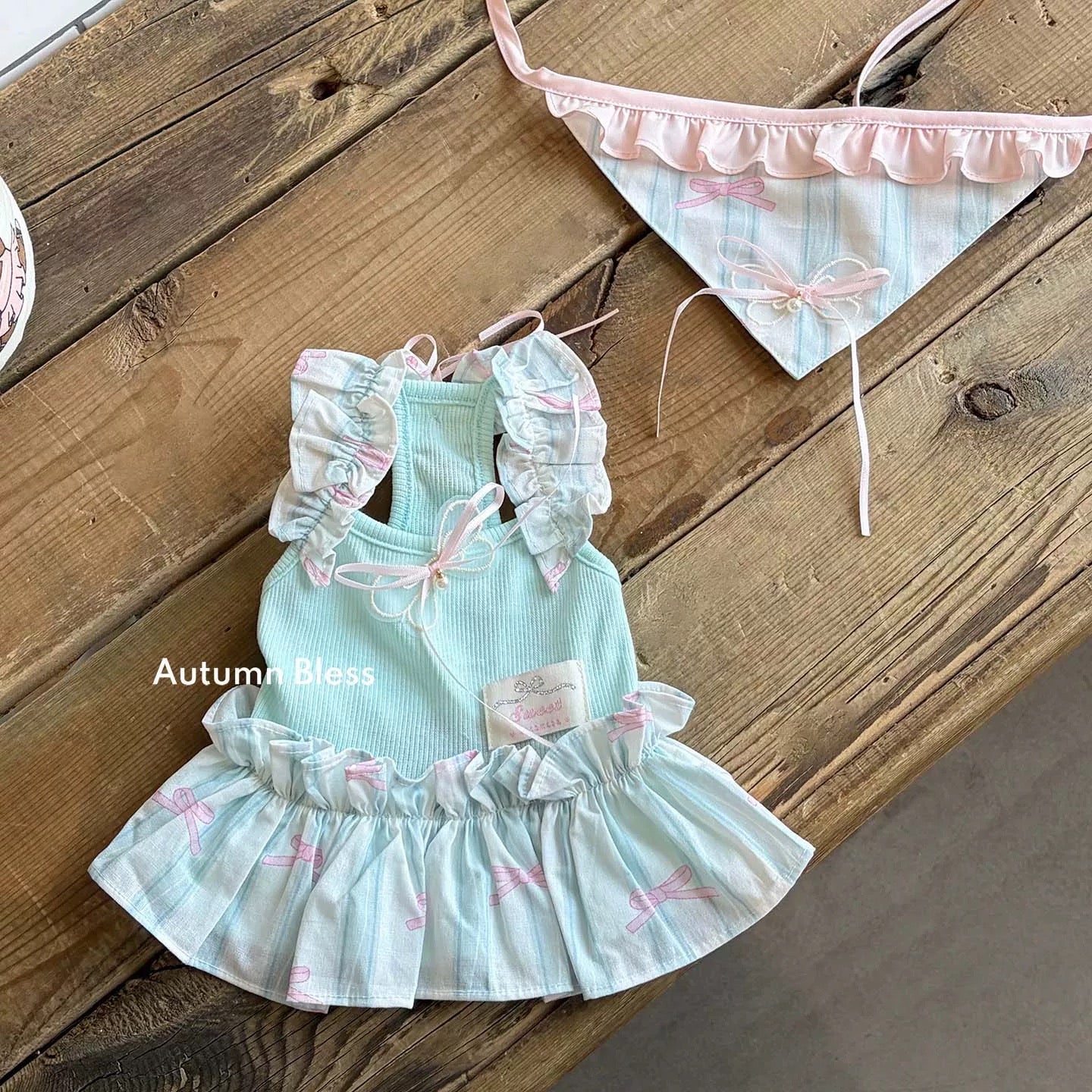 Autumn Bless スウィートガーデン フリルストラップドッキングワンピース（3カラー）