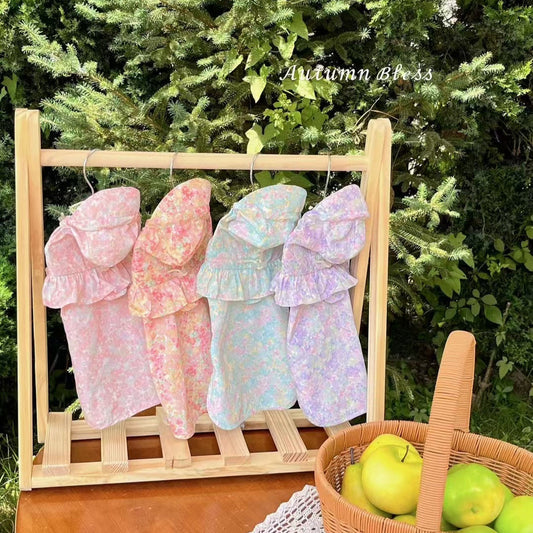 Autumn Bless パステルガーデン防風・防水・UVコート | PetalShield Waterproof Floral Coat