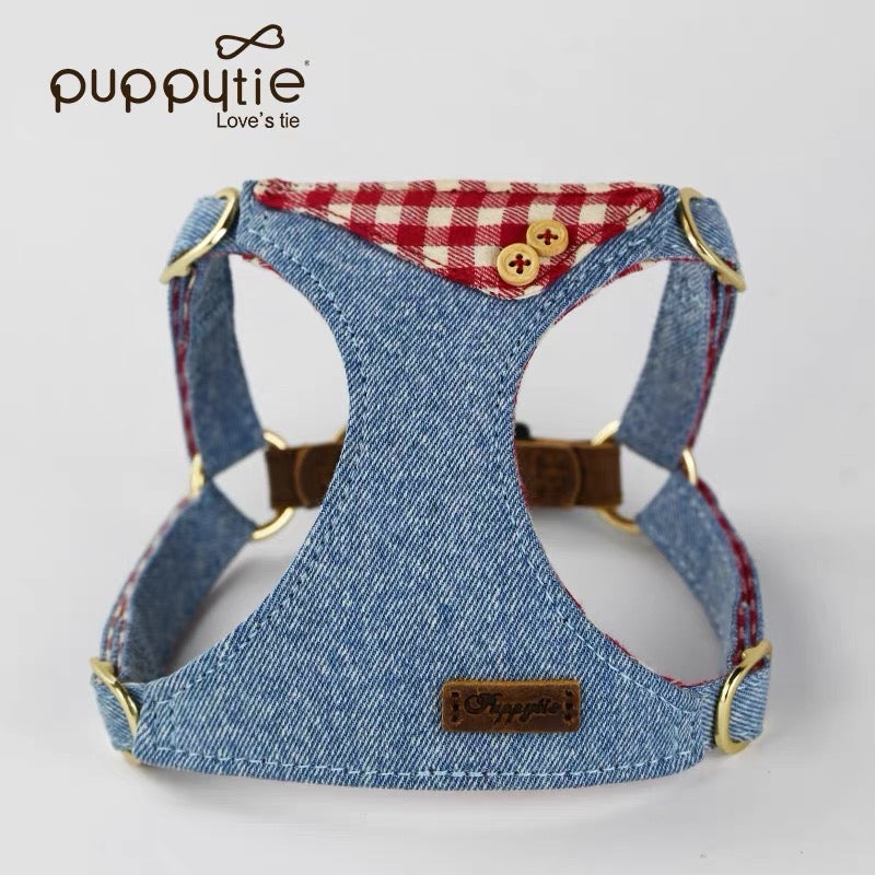 Puppytie Dog Leashベストスタイルのハーネス、小型犬用の調整可能なペットリーシュ、テディ、かわいいペット用品