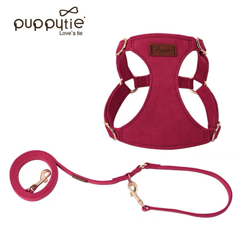 Puppytie Dog Leash and Harness Vest for Small Dogs – Adjustable Chest Strap for Puppies, Teacup Dogs, and Toy Breeds