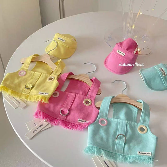 Autumn Bless キャンディカラーデニムベストハーネス | Candy Color Denim Harness Vest