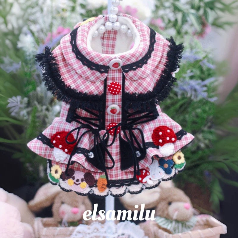 Elsamilu Fairy Tale Check Plaid Coat Dress | メルヘンチェック柄コートワンピース