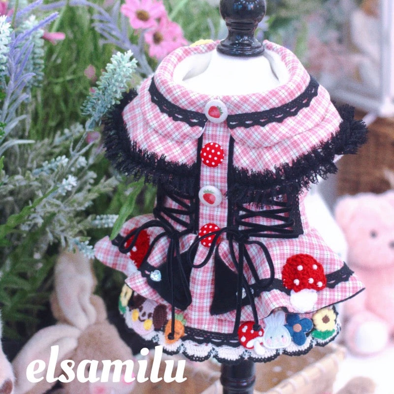 Elsamilu Fairy Tale Check Plaid Coat Dress | メルヘンチェック柄コートワンピース