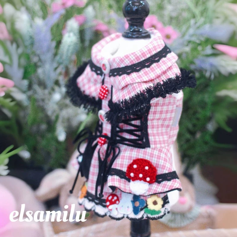 Elsamilu Fairy Tale Check Plaid Coat Dress | メルヘンチェック柄コートワンピース