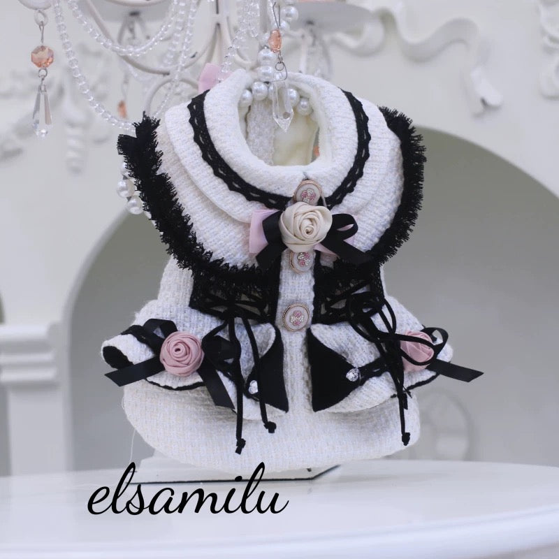 Elsamilu Fairy Rose Motif Tweed Dress | ローズモチーフツイードワンピース