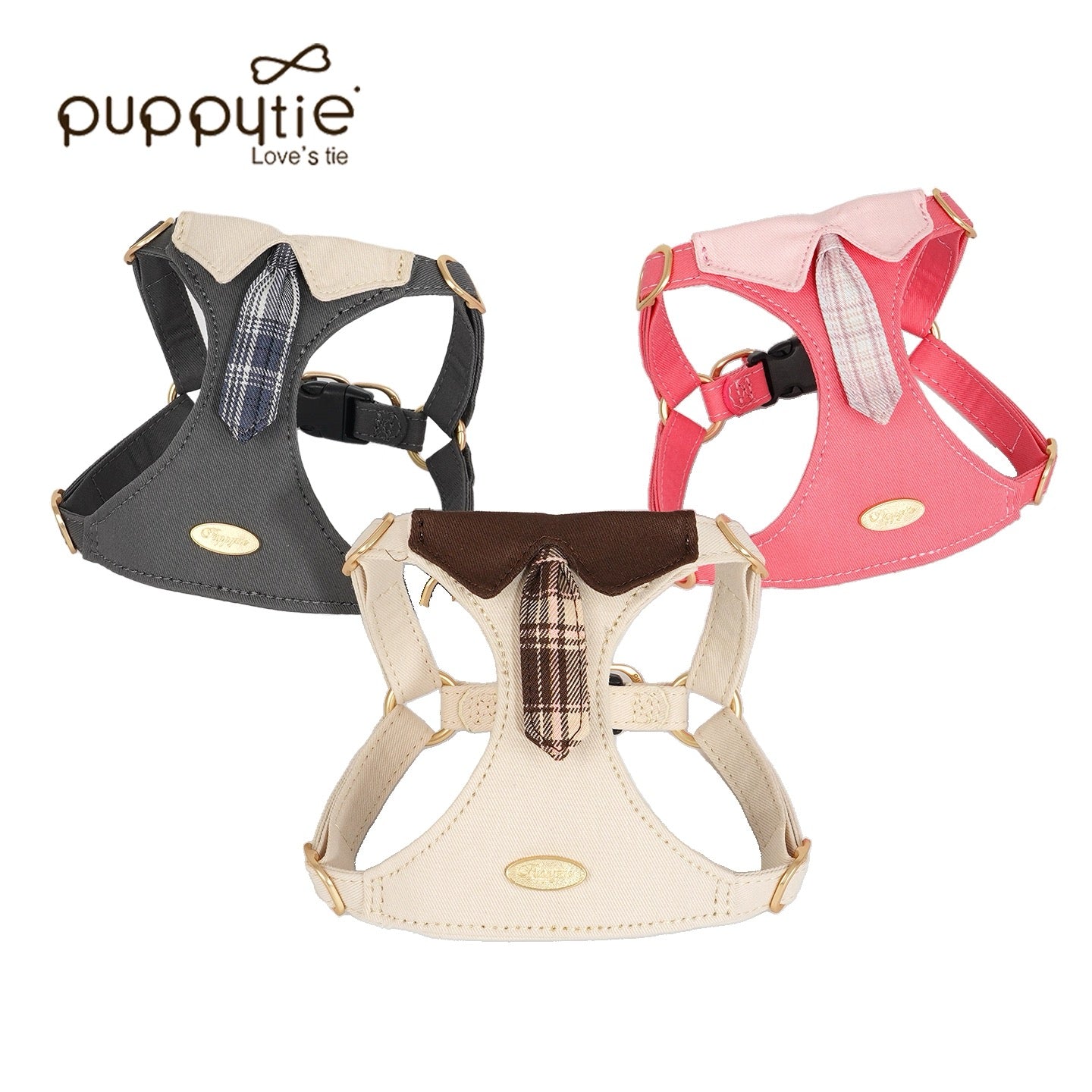 Puppytie British Style Tie Pet Harness for Dogs & Cats – Elegant, Comfortable & Breathable |ブリティッシュスタイルタイペットハーネス（犬＆猫用）– 上品で快適、通気性抜群