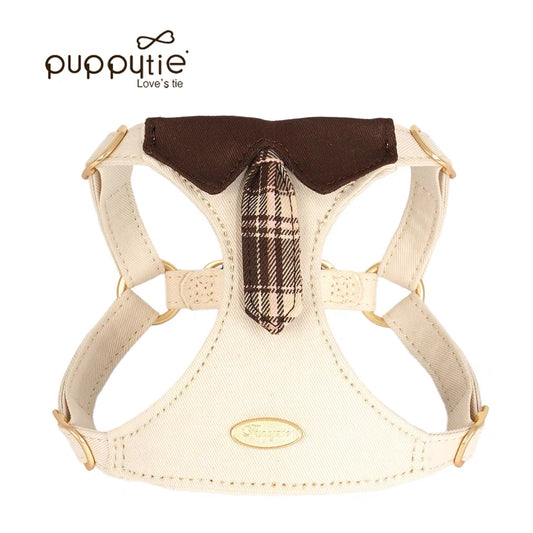 Puppytie British Style Tie Pet Harness for Dogs & Cats – Elegant, Comfortable & Breathable |ブリティッシュスタイルタイペットハーネス（犬＆猫用）– 上品で快適、通気性抜群