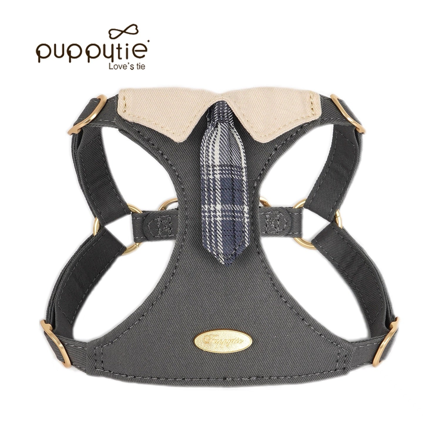 Puppytie British Style Tie Pet Harness for Dogs & Cats – Elegant, Comfortable & Breathable |ブリティッシュスタイルタイペットハーネス（犬＆猫用）– 上品で快適、通気性抜群