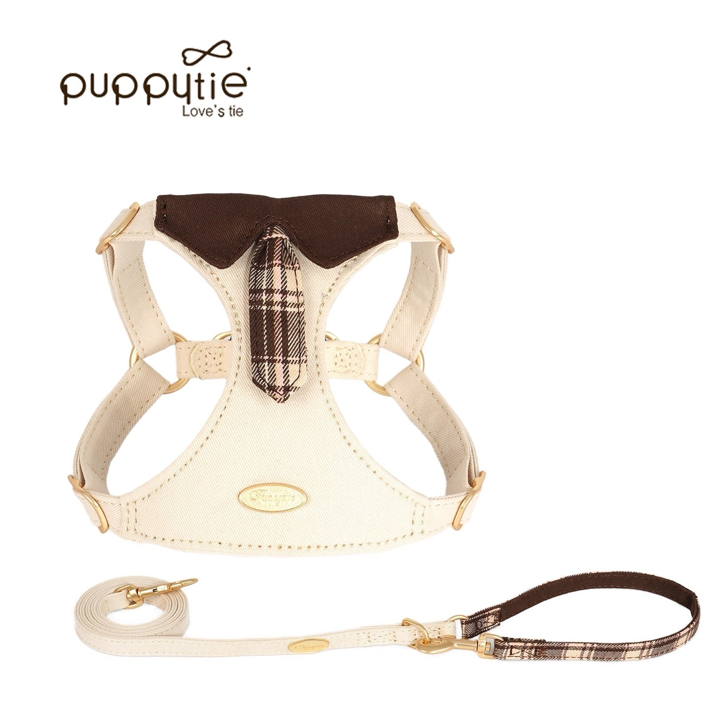 Puppytie British Style Tie Pet Harness for Dogs & Cats – Elegant, Comfortable & Breathable |ブリティッシュスタイルタイペットハーネス（犬＆猫用）– 上品で快適、通気性抜群