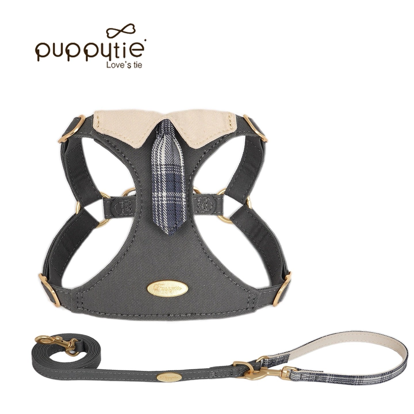Puppytie British Style Tie Pet Harness for Dogs & Cats – Elegant, Comfortable & Breathable |ブリティッシュスタイルタイペットハーネス（犬＆猫用）– 上品で快適、通気性抜群