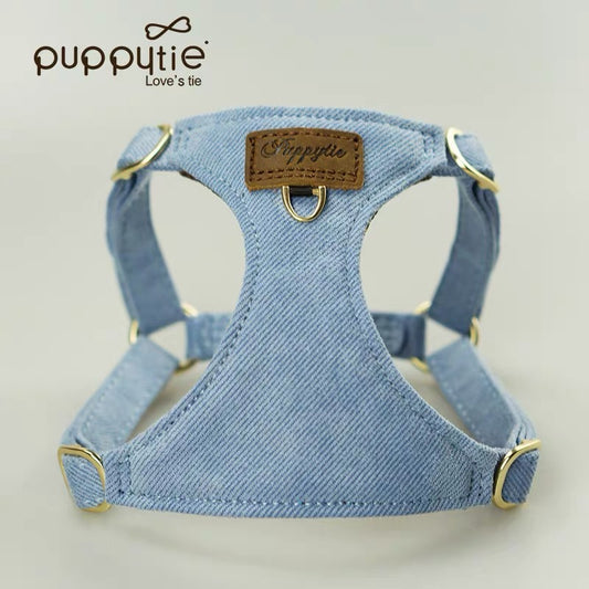 Puppytie 軽量チェック柄ペットハーネス（猫と小型犬用）| 柔らかく快適なフィット感｜Puppytie Lightweight Plaid Pet Harness for Cats & Small Dogs | Soft, Comfortable Fit