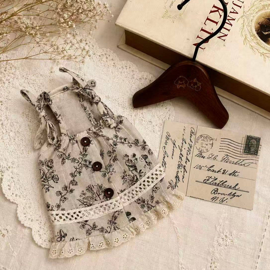 TaniWina French Linen Lace Camisole Dress