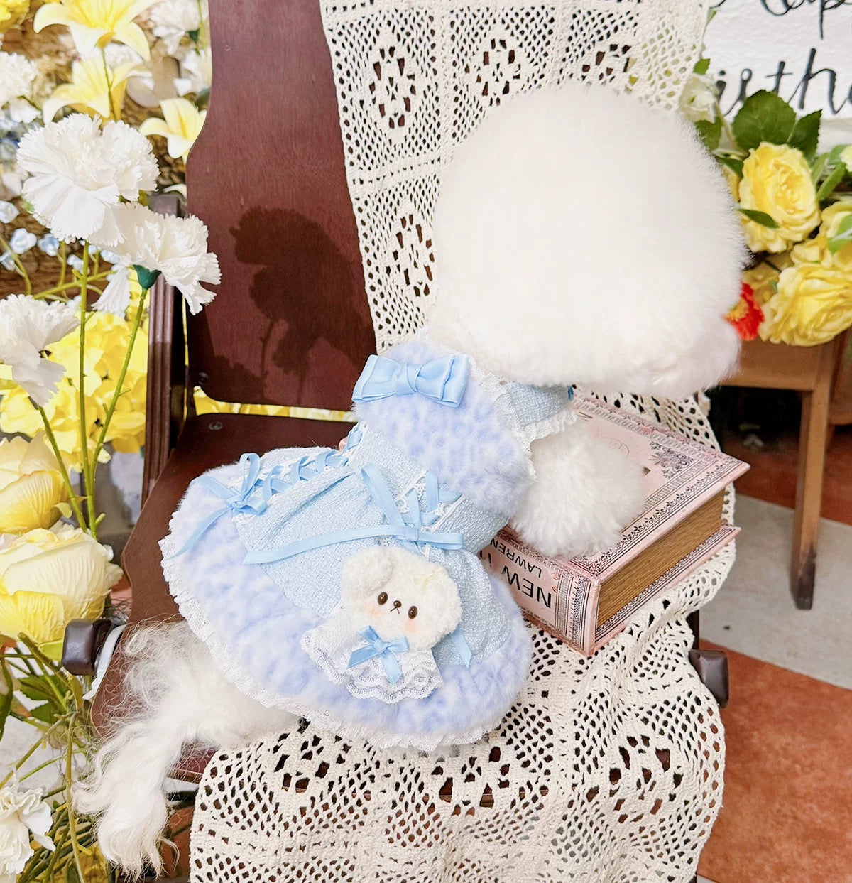 Fancy House  Doll Lace Ribbon Dress