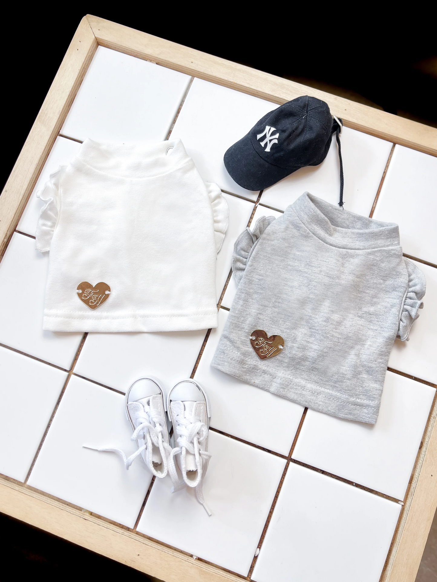 Fancy House Celeb Ribbon Shirt (with Scarf & Mini Bag)