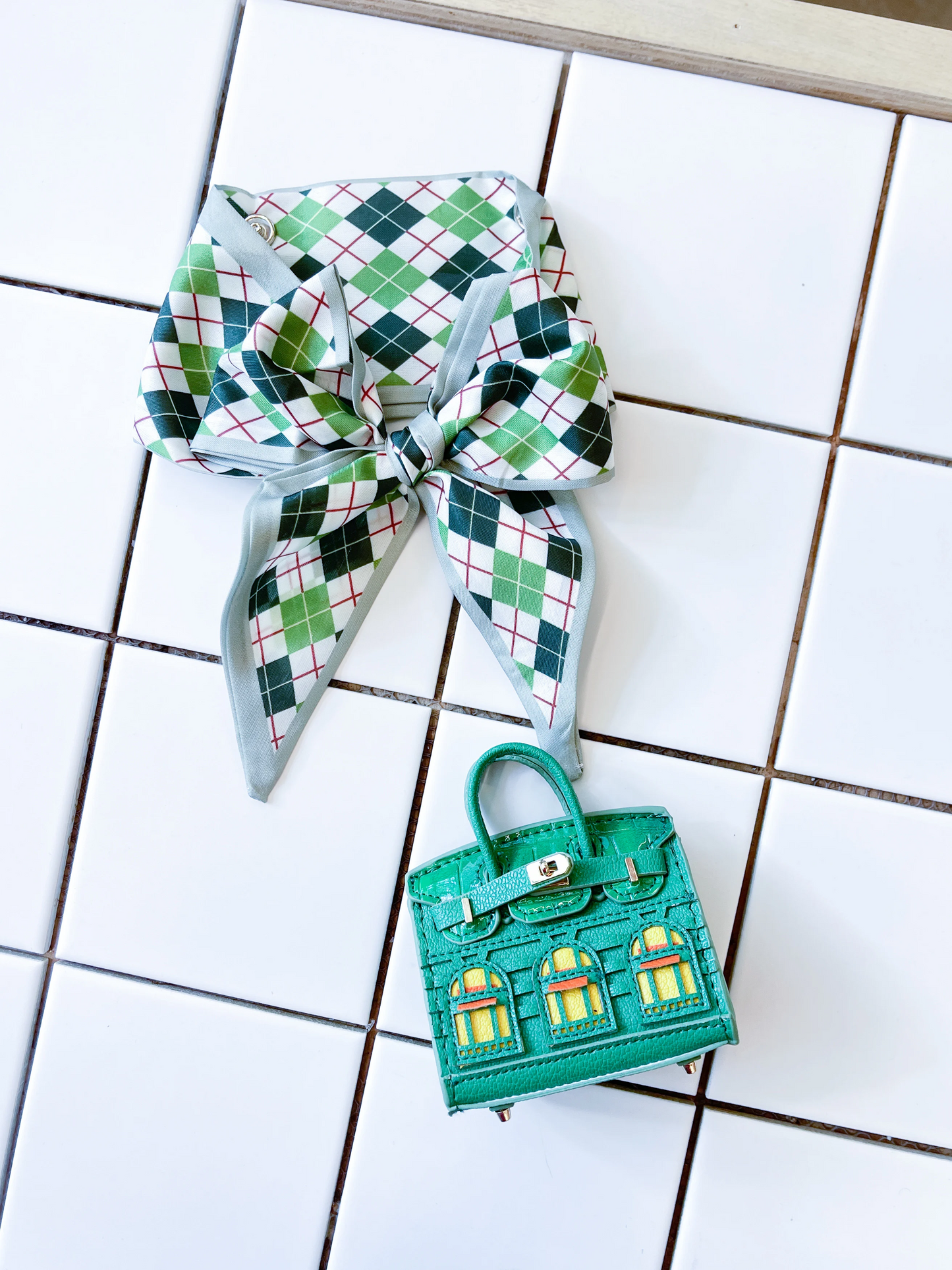 Fancy House Celeb Ribbon Shirt (with Scarf & Mini Bag)