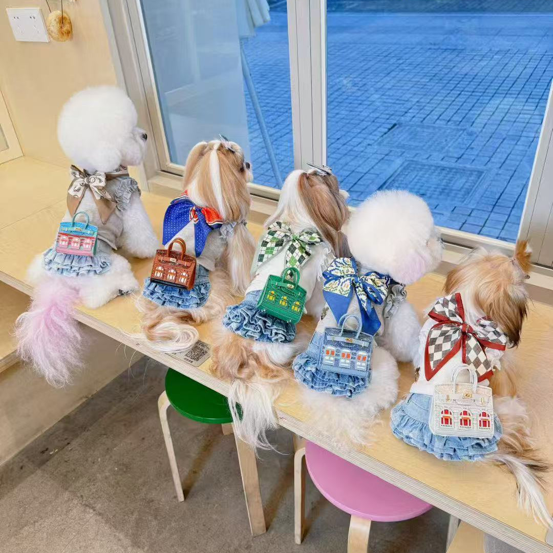 Fancy House Celeb Ribbon Shirt (with Scarf & Mini Bag)