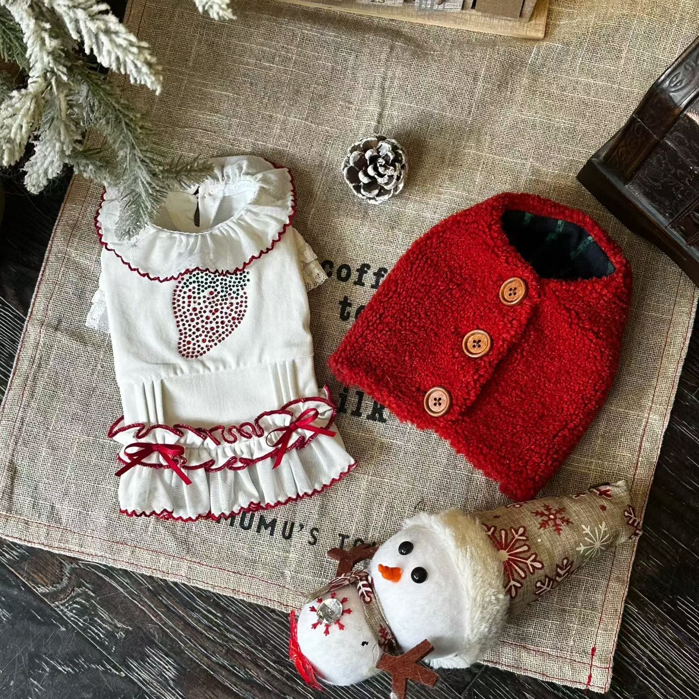 TaniWina Berry Sweet Christmas Dress Set