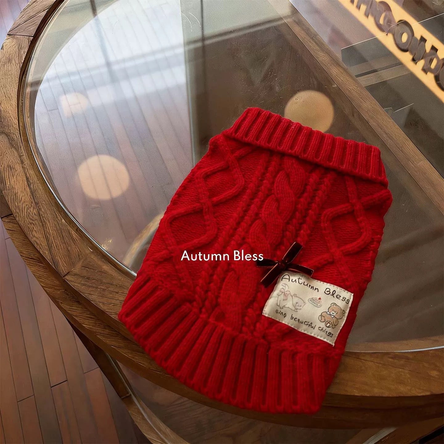 Autumn Bless ソフトウールタッチニットベスト